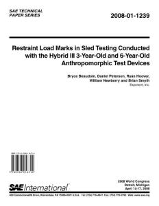 Restraint Load Marks in Sled Testing Conducted
