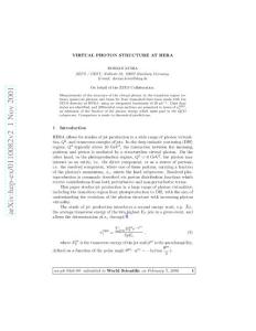 virtual photon structure at hera