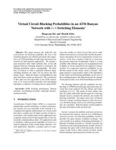 virtual circuit blocking probabilities in an atm banyan network with b×b switching element