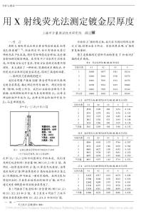 用X射線熒光法測定鍍金層厚度
