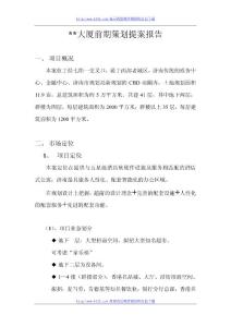 大廈前期策劃提案報告